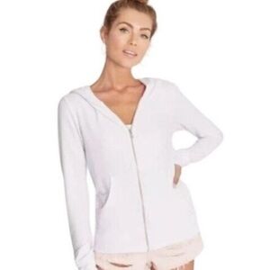 Wildfox White Zip-Up Hoodie